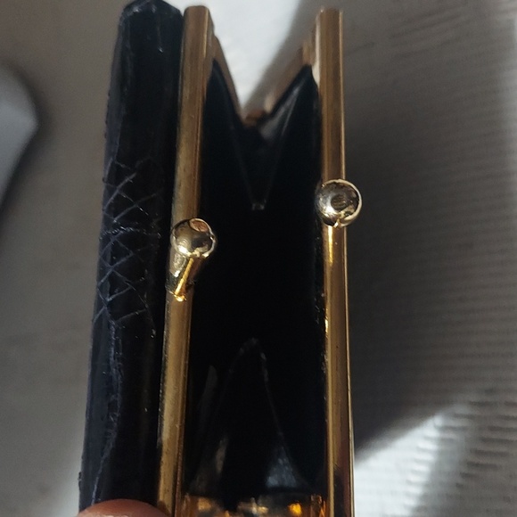 Vintage Amanda Smith Lizard Embossed Leather small wallet change purse - Picture 8 of 12